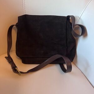 Nine West Brown Suede with Metallic Button